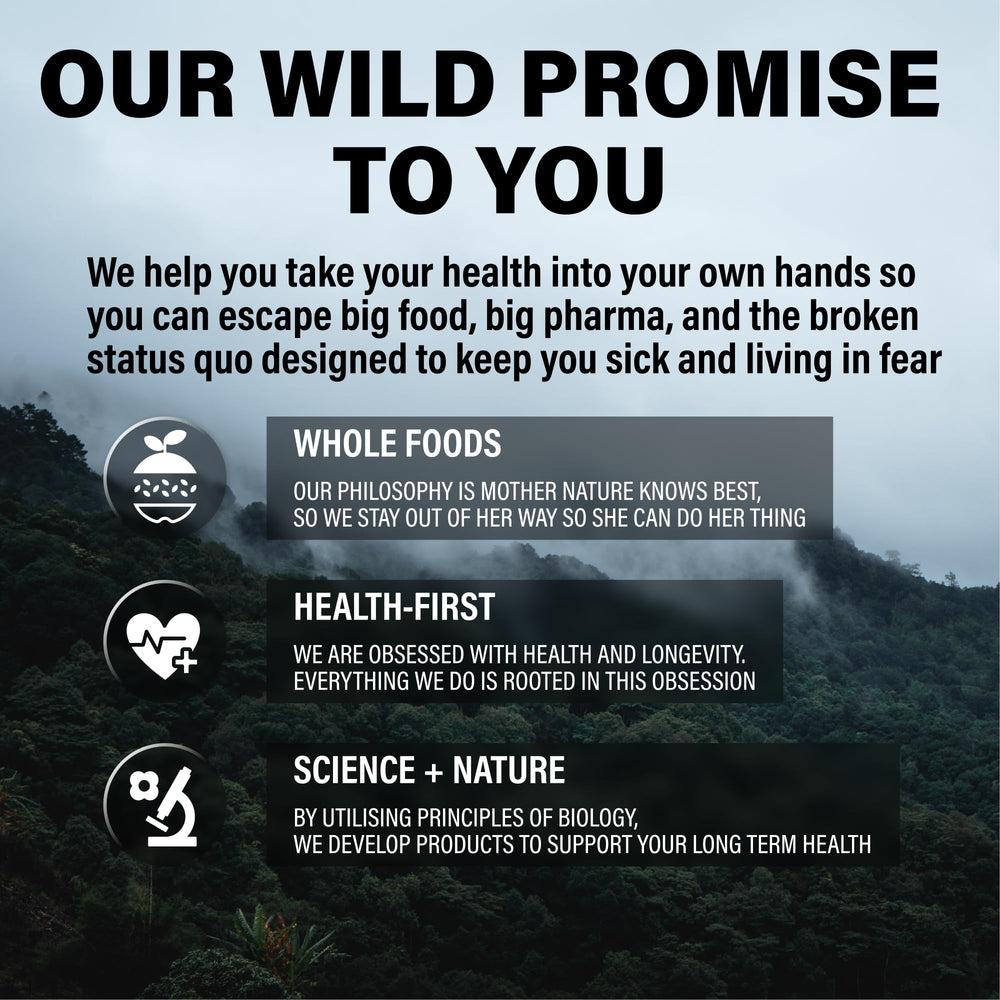Wild Foods Wild Methylated Multivitamin capsules on a table ready for daily routine.