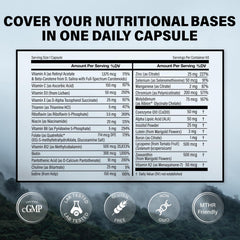 Two bottles of Wild Foods methylated multivitamin emphasize value and convenience