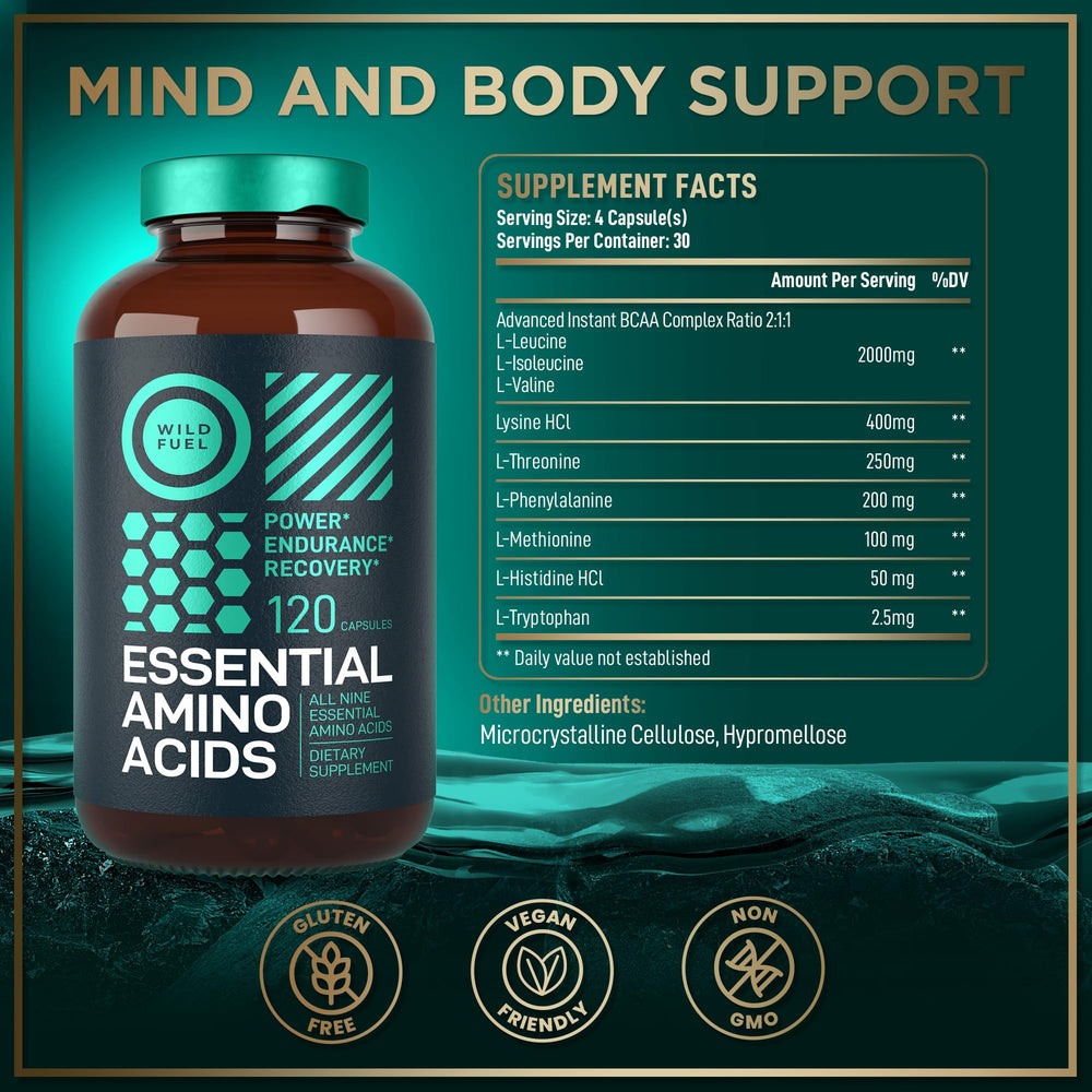 WILD FUEL caffeine-free note on packaging for plant-based diets