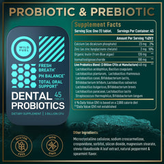 WILD FUEL infographic of strains K12 Reuteri Sakei Salivarius illustrated for dental balance.