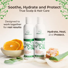 Wild Naturals cehami plant visual conveys calming support for itching and redness.