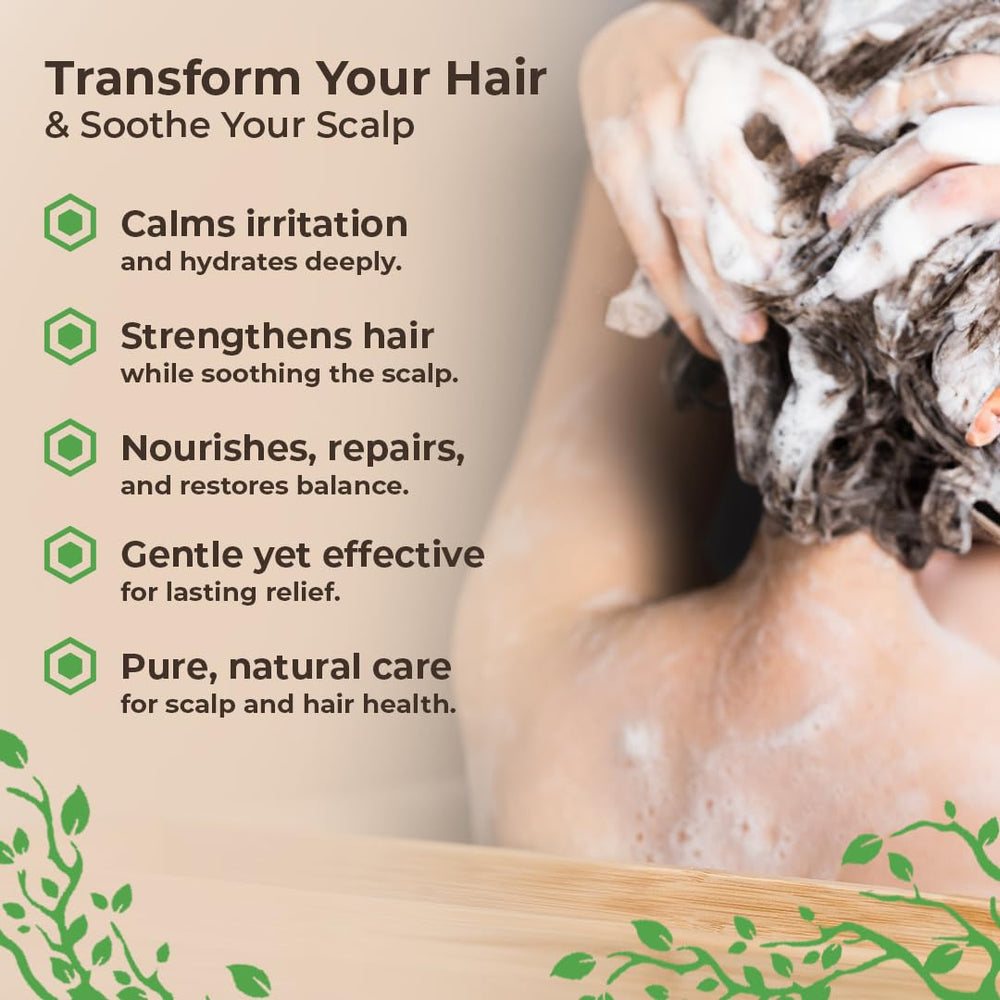 Wild Naturals scalp conditioning application showing targeted treatment for dry areas.