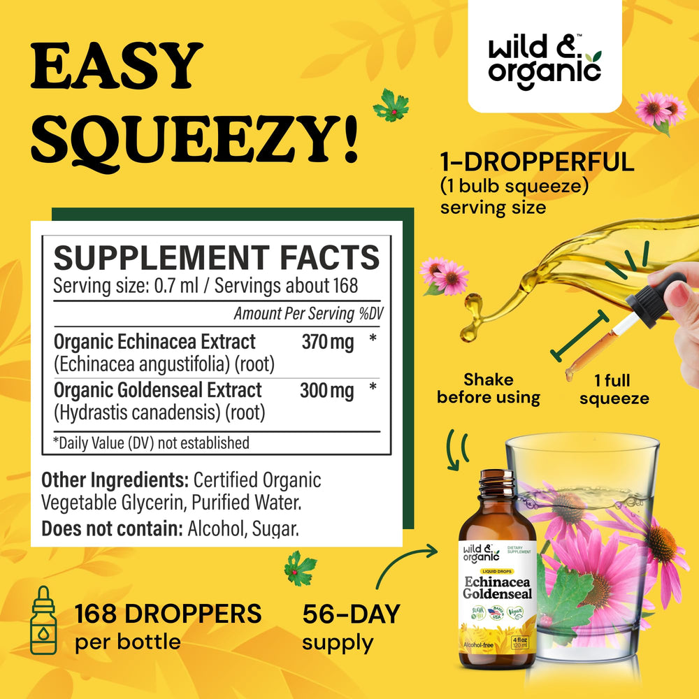 Side view of 4 oz bottle, emphasizing 168 servings for daily use.