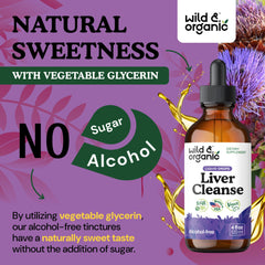 Wild & Organic alcohol-free glycerin base keeps the tincture gentle.