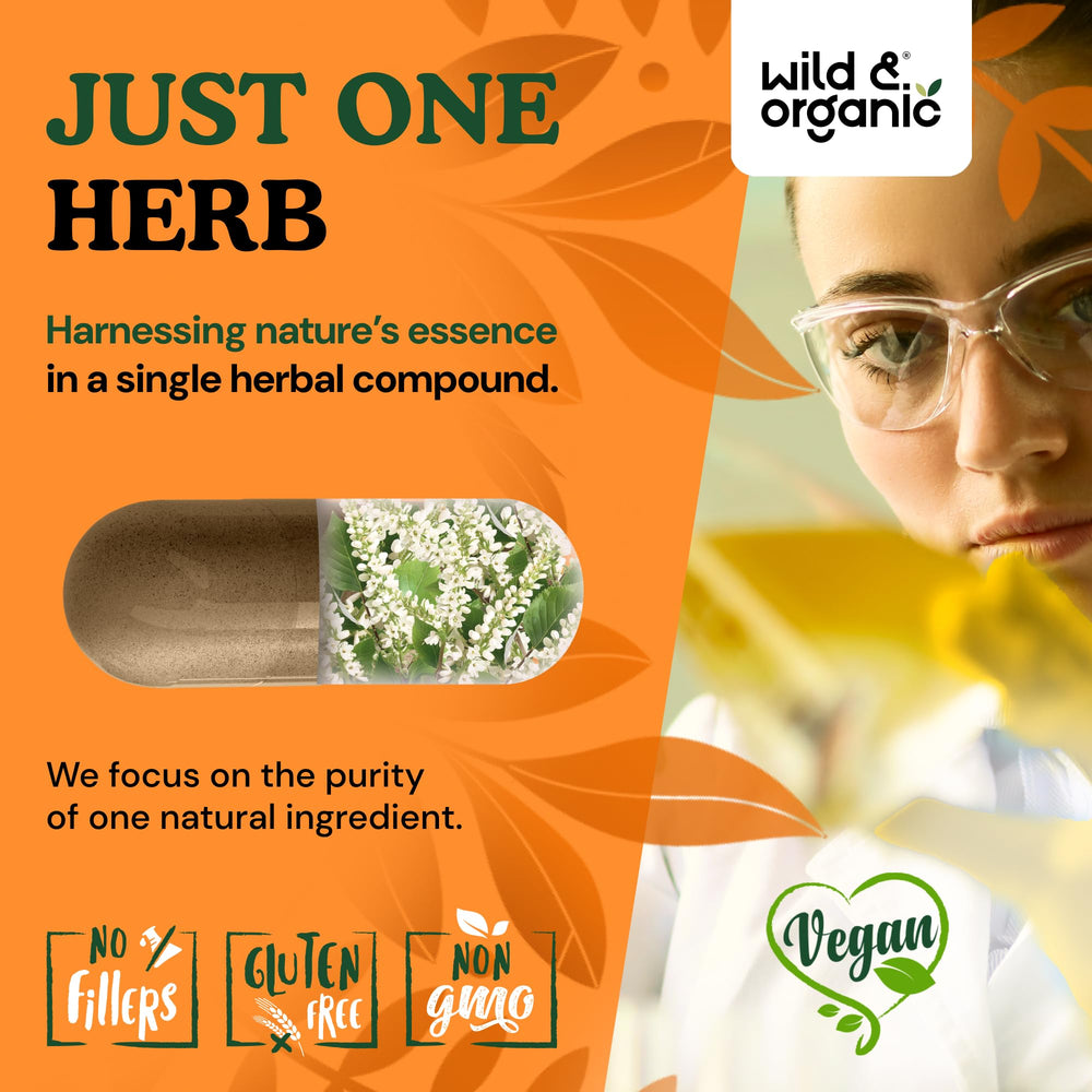 Wild & Organic capsules pour into hand demonstrating easy-to-swallow design.