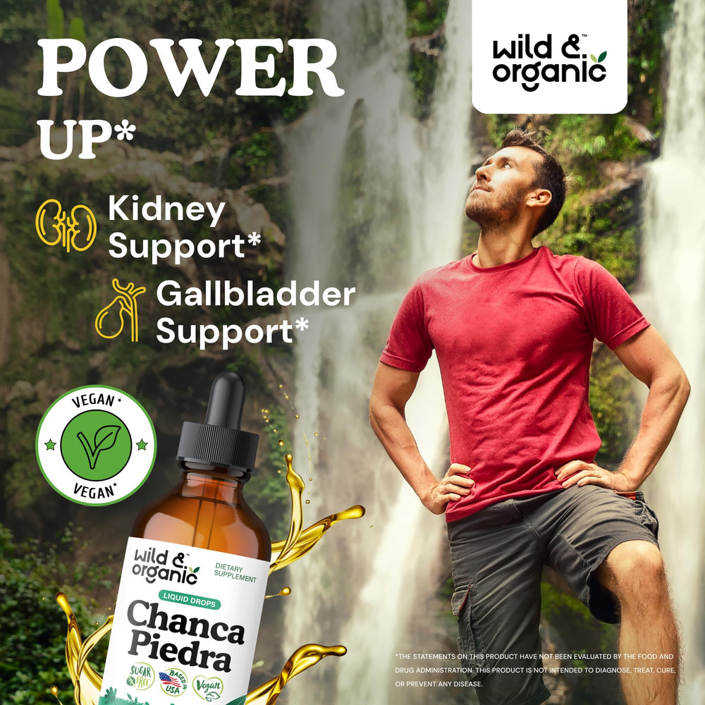 Wild & Organic Chanca Piedra drops pour for easy dosing