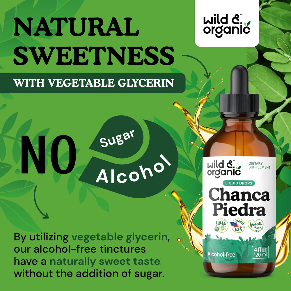 Wild & Organic Chanca Piedra vegan formula bottle highlight