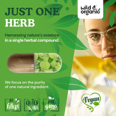 Plant-based coating on Wild and Organic bergamot capsules.