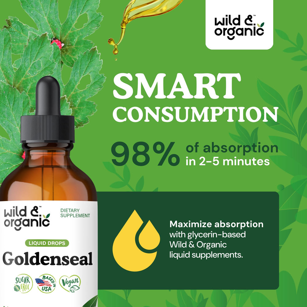 Amber glass bottle preserving potency of goldenseal root extract.