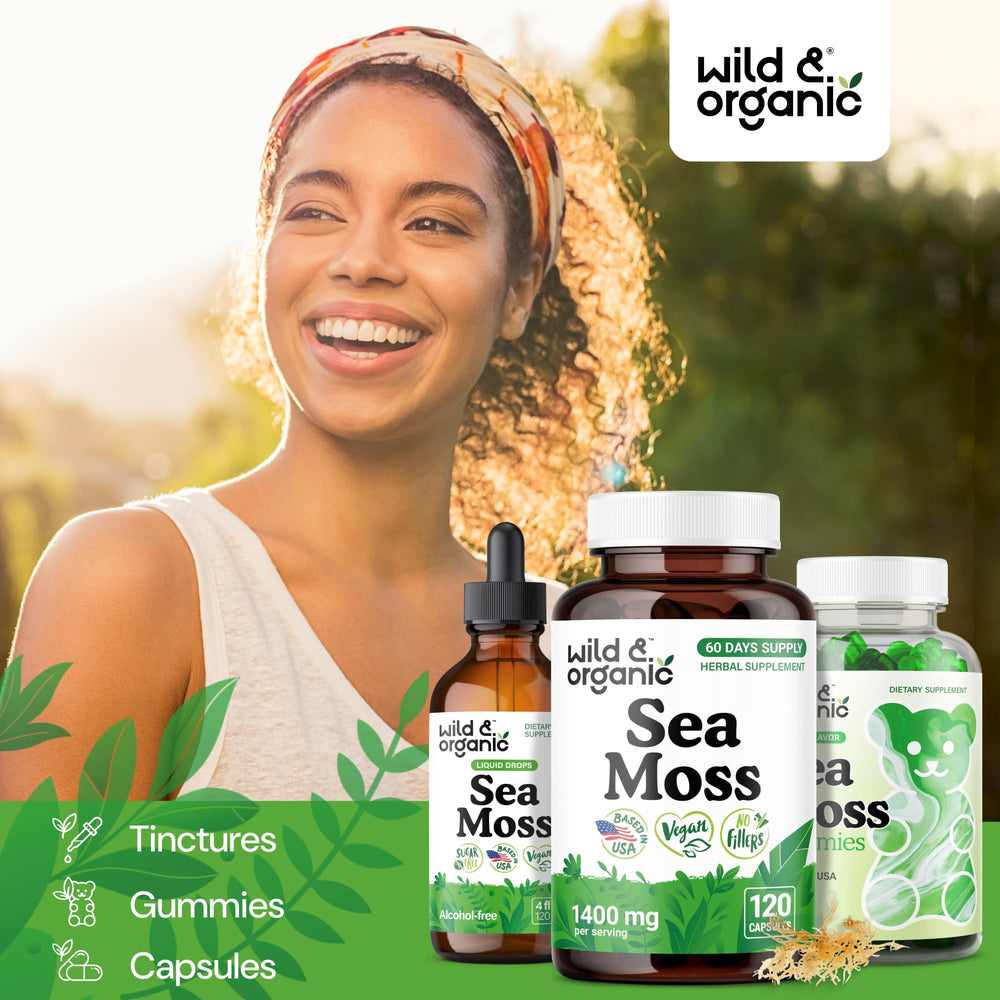 Wild & Organic Irish sea moss powder and bladderwrack closeup