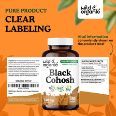 Wild & Organic logo label emphasizes trusted plant-based menopause care.
