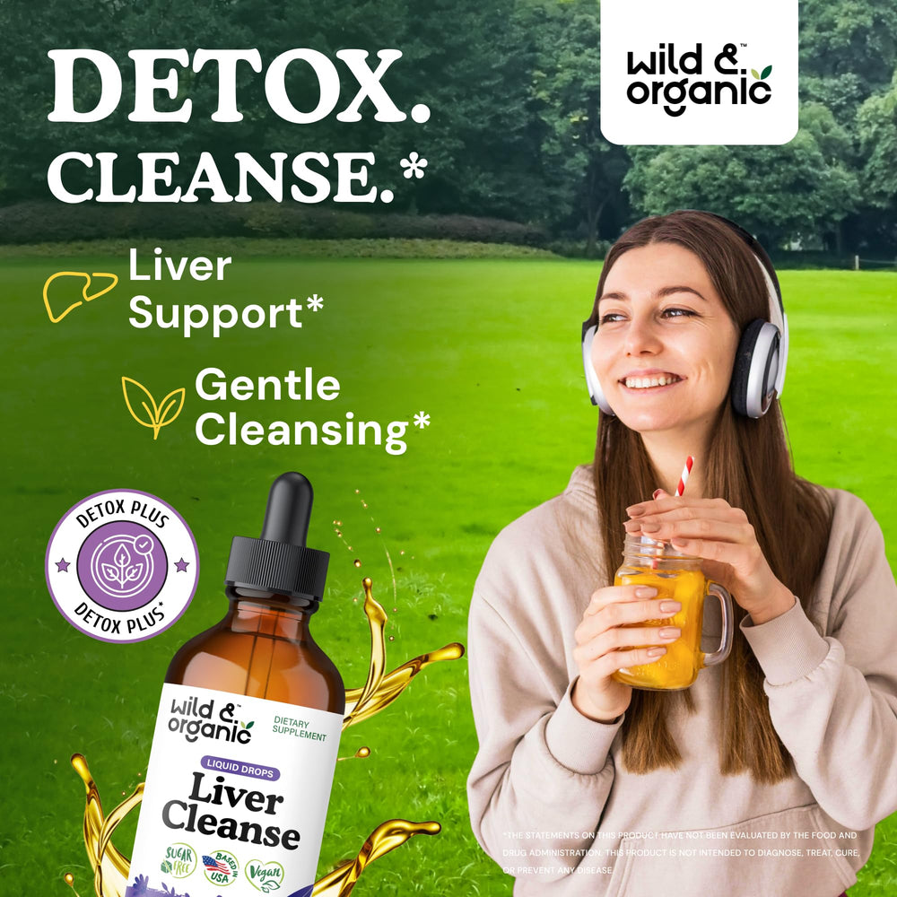 Wild & Organic milk thistle liver support, herbal blend.