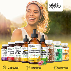 Label close-up highlighting vegan and sugar-free formula.