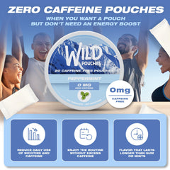 Wild Pouches peppermint single pouch between fingers for discreet use.