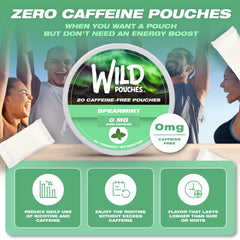 Wild Pouches Spearmint close-up texture highlighting smooth mouth feel.
