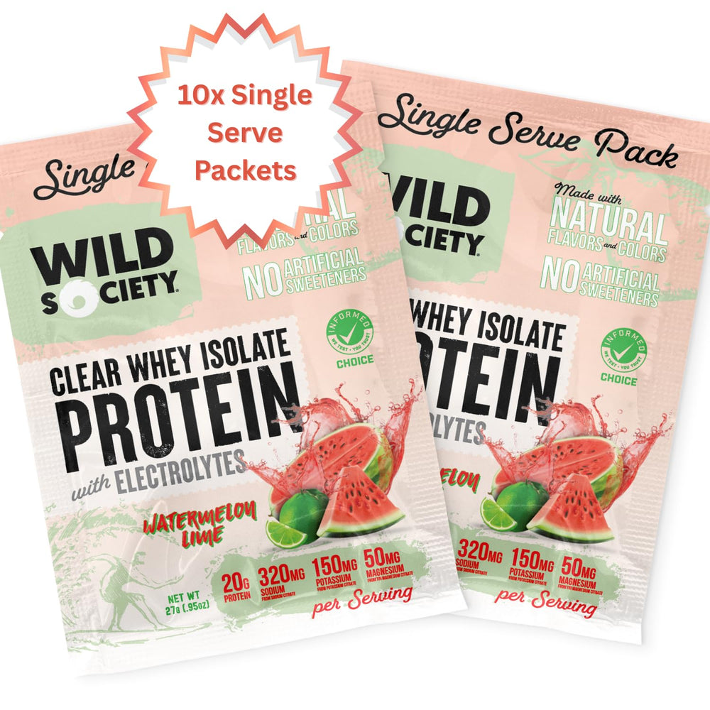 Wild Society Clear Whey Bottle Pour demonstrates a light, juice-like texture after training