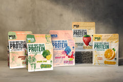 WILD SOCIETY Clear Protein Citrus Punch glass showcases clean ingredients and hydration benefits.