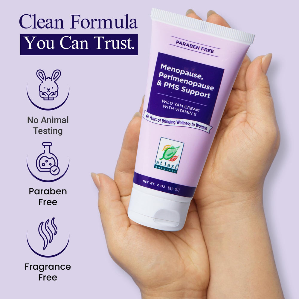 Application of Wild Yam Cream on skin demonstrating quick absorption and hydration.