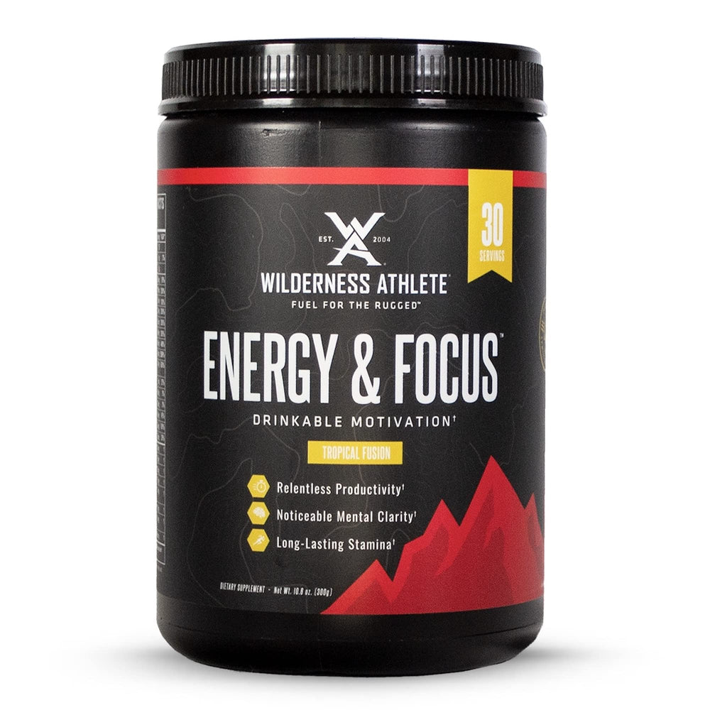 Wilderness Athlete Tropical Fusion tub ready for focus and energy boost.