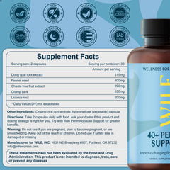 WILE chaste tree fruit extract emphasizing gentle mood support during perimenopause.