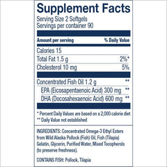 Close-up of Wiley's Finest Peak DHA softgels for easy daily intake.