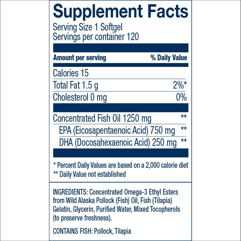 Closeup of Wiley's Finest Peak EPA softgels for easy, burpless omega-3 supplementation.