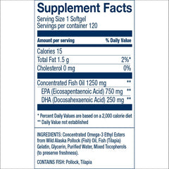 Closeup of Wiley's Finest Peak EPA softgels for easy, burpless omega-3 supplementation.