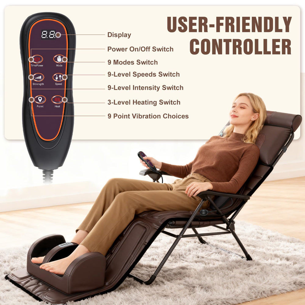 Wilytyres massage mat offers 9 vibration modes and 9 intensity levels