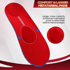 WIMSSERT high arch support helps distribute pressure for overall foot comfort.