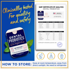 Windsor Botanicals premium probiotic supports fresh breath between meals