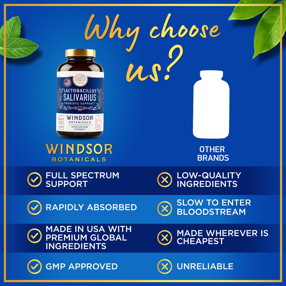 Windsor Botanicals vegetarian non-GMO gluten-free capsules for clean intake.