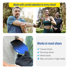 WINIOM shoe inserts on a shoe demonstrate compatibility for men and women