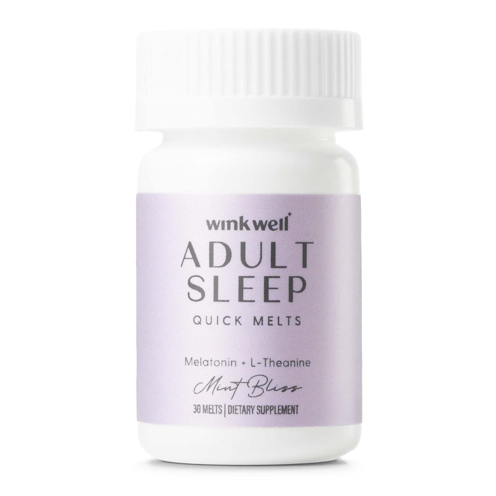 Wink Naturals Wink Well melatonin bottle front supports balanced sleep routines