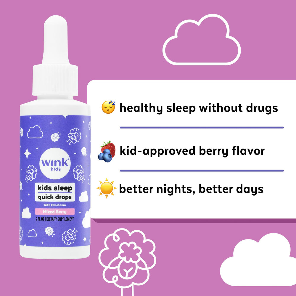 Wink Naturals WinkWell Kids Melatonin dose measurement with the dropper