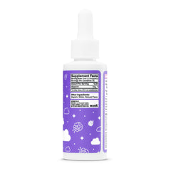 Wink Naturals WinkWell Kids Melatonin label closeup on kid-friendly packaging