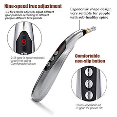 Winnes Acupuncture Pen showing nine intensity modes for customizable sessions