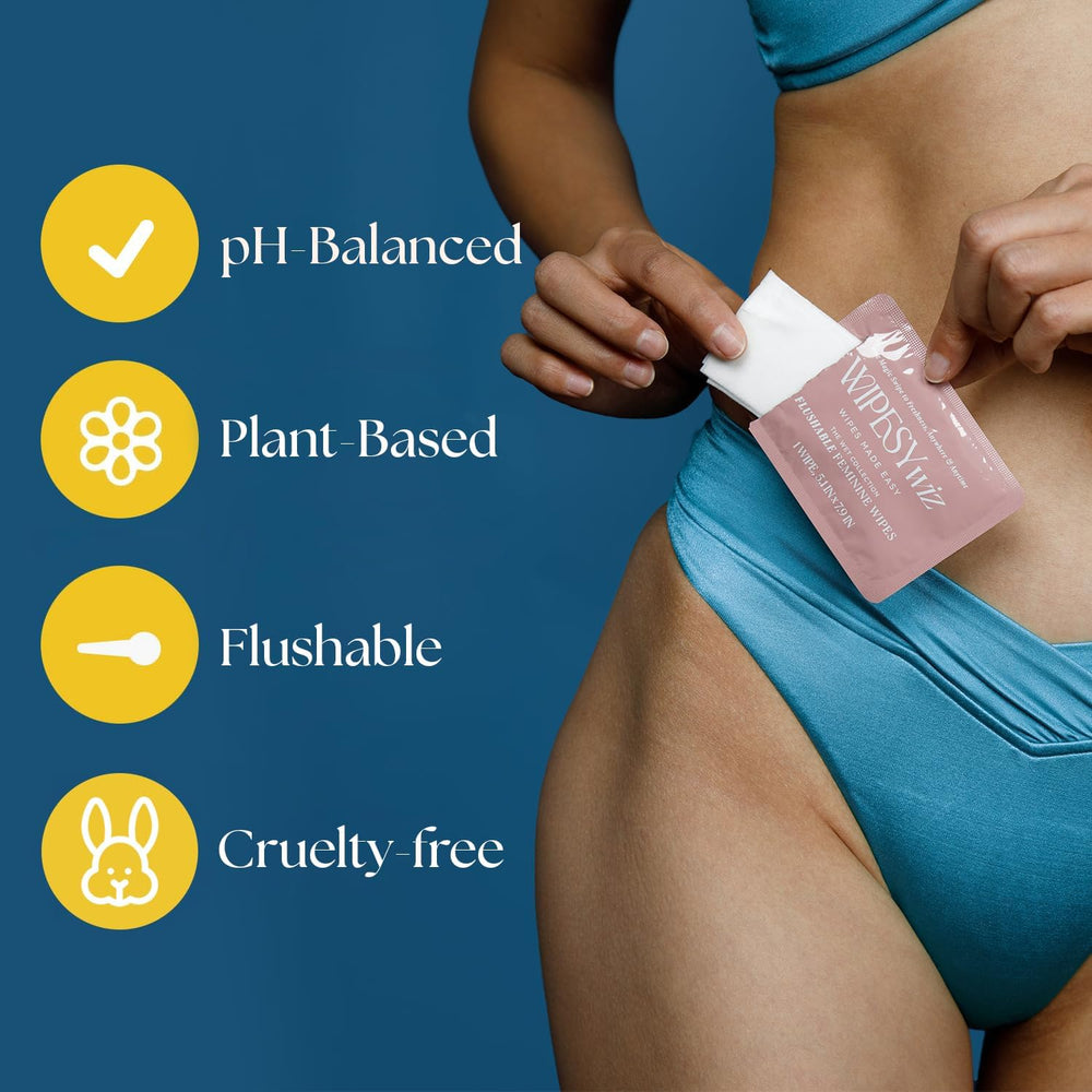 WIPESYwiz individually wrapped wipes ideal for travel and daily use.
