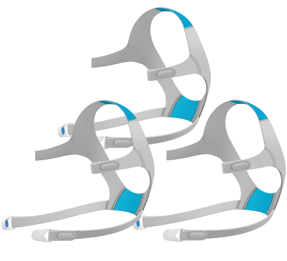 Wiscky AirFit/AirTouch F20 headgear closeup showing durable construction for long-lasting comfort.