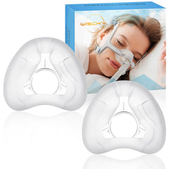 Wiscky replacement nasal cushion for AirFit N20, closeup showing soft cushion texture and comfort