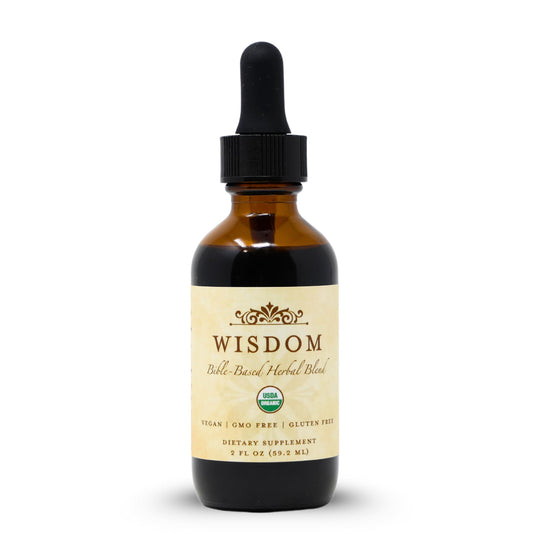 Wisdom Nutrition organic turmeric frankincense myrrh bottle shows a potent blend for daily vitality and focus.