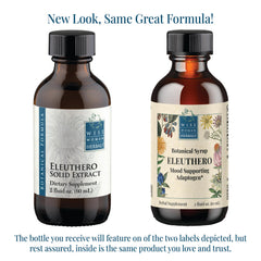 Wise Woman Eleuthero Syrup label closeup highlighting natural ingredients.