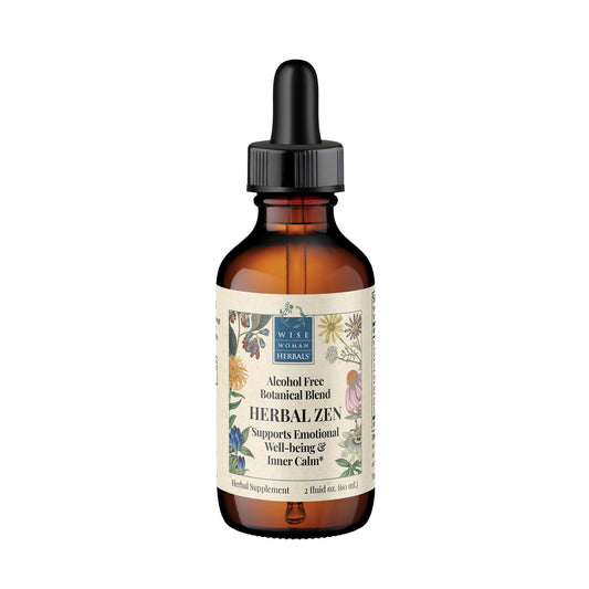 Wise Woman Herbals Herbal Zen bottle pour promotes calm focus