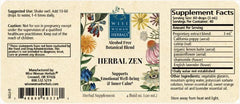 Close-up of herbs like lemon balm and chamomile in the blend.