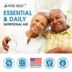 Wisehelp Neuropathy ingredients infographic highlights vitamins, minerals, and antioxidant support