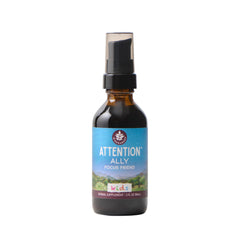 WishGarden Attention Ally bottle and dropper ready for stimulant-free focus support.