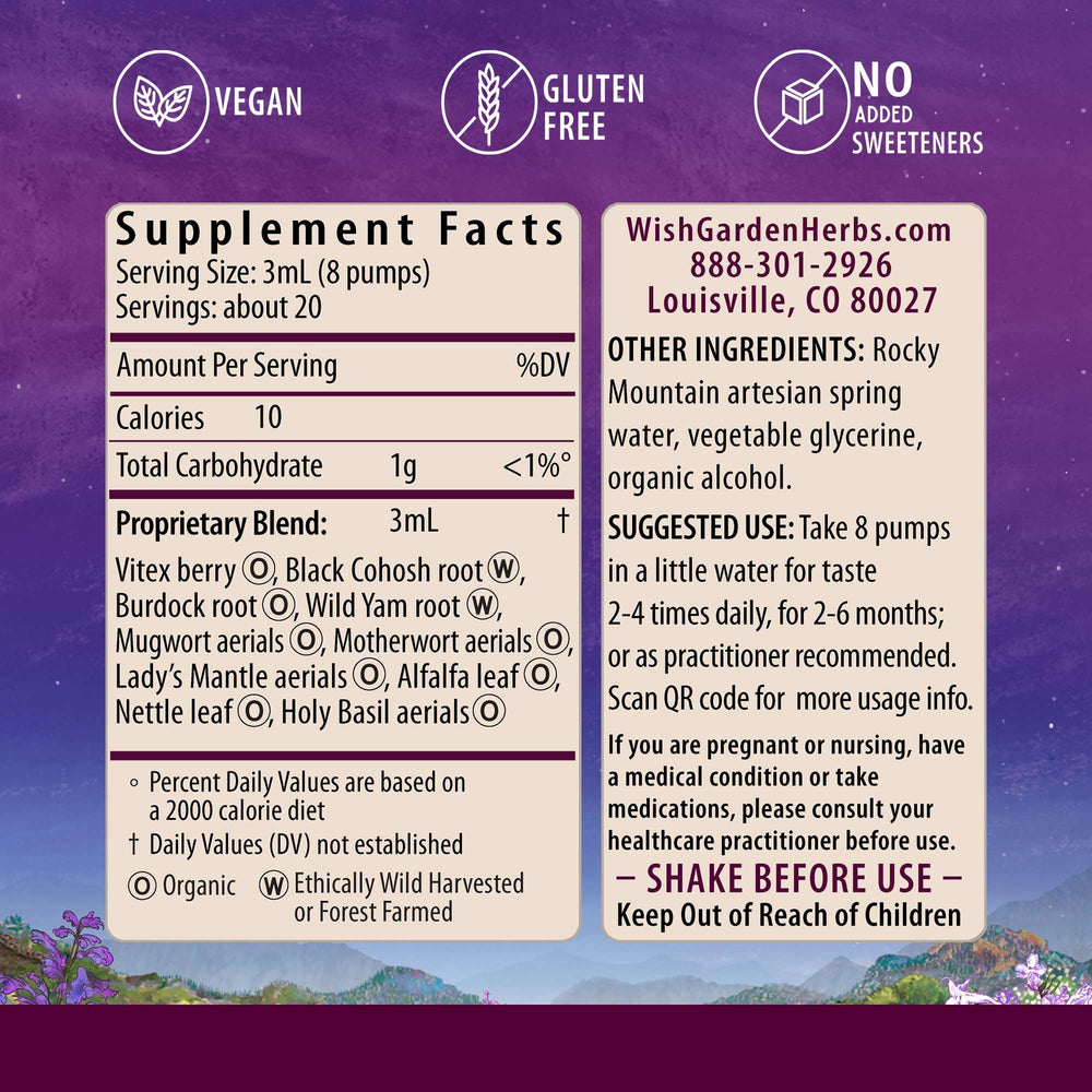 WishGarden Cycle Changes pour bottle for easy daily use.