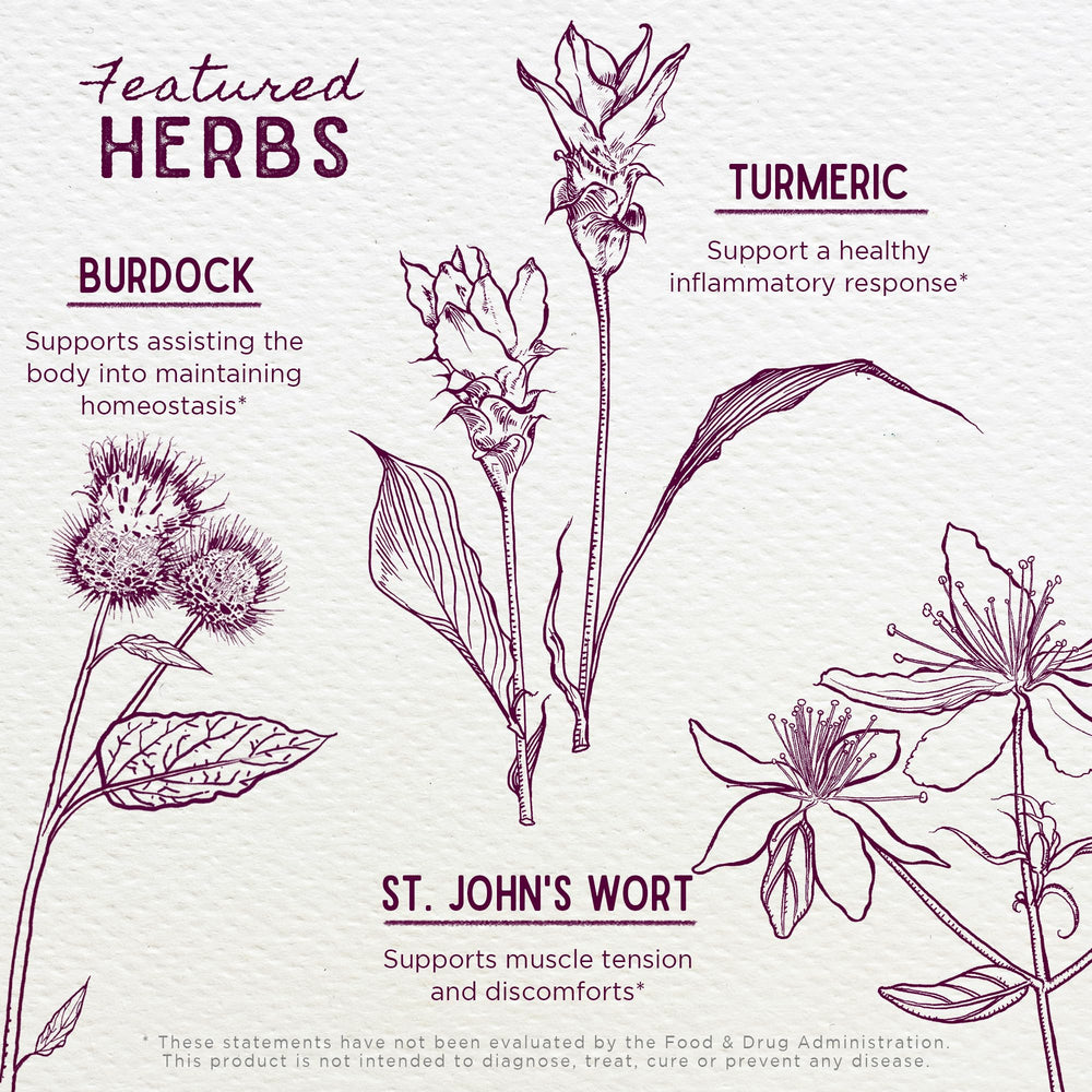 WishGarden Deep Recovery ingredients turmeric-curcumin showcases natural herbs for inflammatory balance