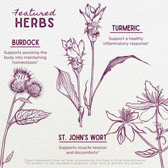 WishGarden Deep Recovery ingredients turmeric-curcumin showcases natural herbs for inflammatory balance