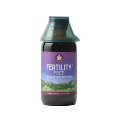 WishGarden Fertility Prep bottle pour demonstrates easy daily tincture use for hormonal balance