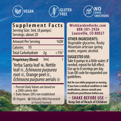 WishGarden Kick-Ass Allergy liquid tincture for fast absorption and immediate support.